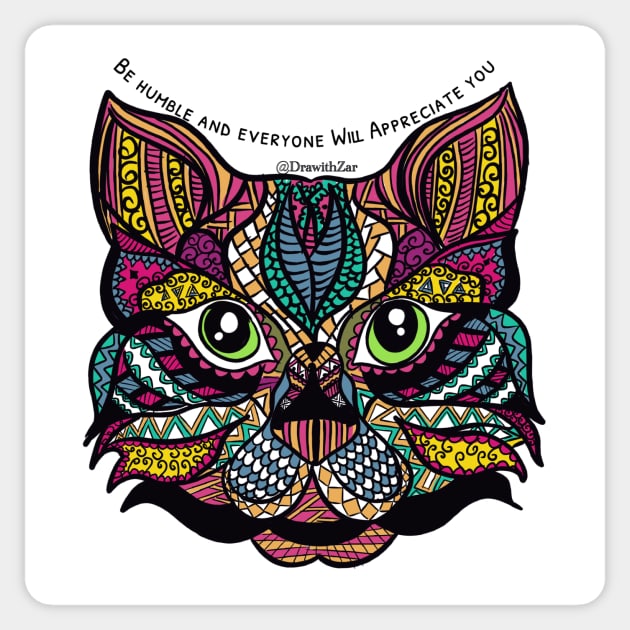 Cat quotes Sticker by drawithzar0705